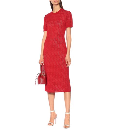 fendi red striped dress|fendi dresses.